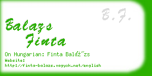 balazs finta business card